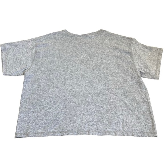 Vintage Y2K Reebok Gray Baby Tee Cropped Tshirt Boxy Fit Made In USA Size XL - Picture 11 of 14